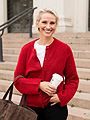 Selected Femme Lulu New Long Sleeve Knit Cardigan Equestrian Red MELANGE