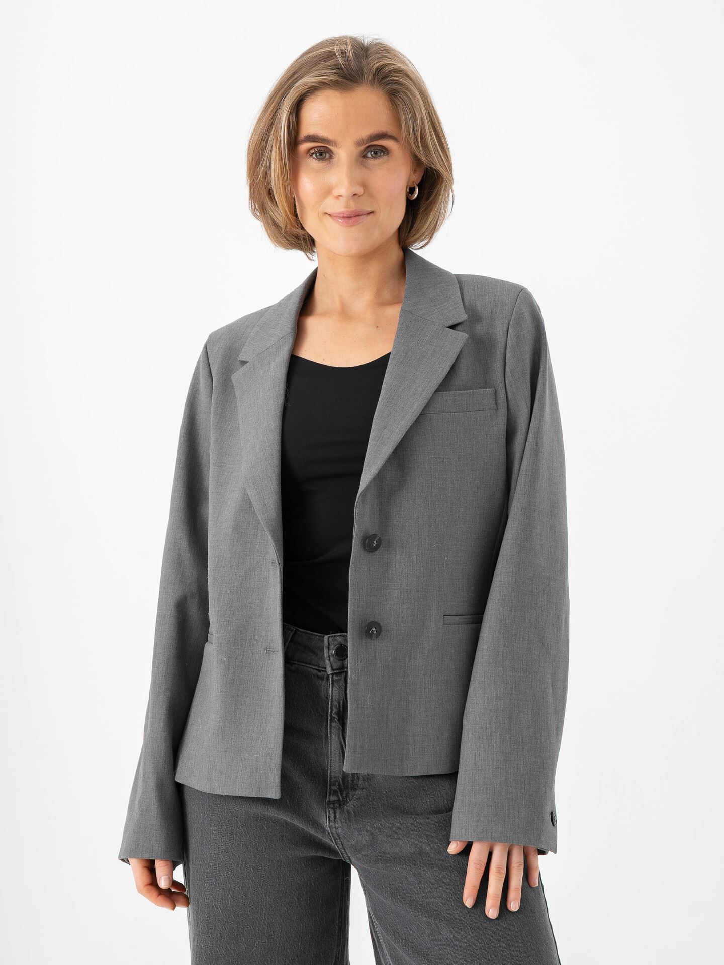Selected Femme Rita Lano Blazer Medium Grey Melange MELANGE