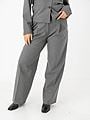 Selected Femme Wide-Rita Lano Mid Waist Pant Medium Grey Melange MELANGE