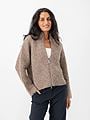 Selected Femme Anjuli Long Sleeve Knit Zip Cardigan Delicioso Melange