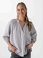Selected Femme Cleo Alberta Linen Blend Shirt Bright White / Chocolate Chip