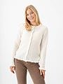 Selected Femme Lulu Frill Long Sleeve Knit Cardigan Snow White MELANGE