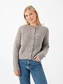 Selected Femme Gabriella Long Sleeve O-Neck Button Cardigan Steel Gray