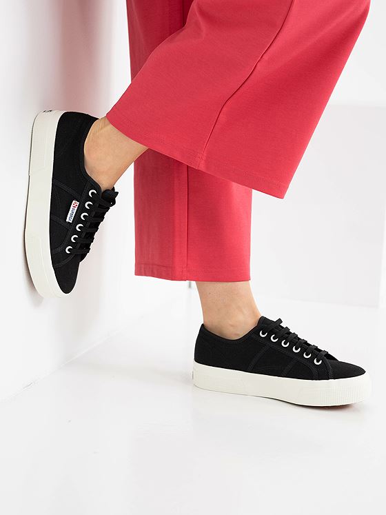 Superga 2740 Platform Black-F Avorio