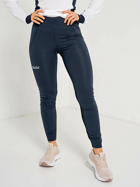 Swix Pace High Waist Tights Dark navy