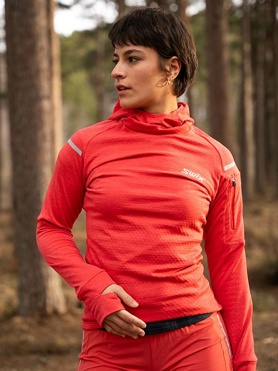 Swix Pace Midlayer Hooded Cayenne