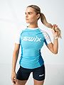 Swix RaceX Classic Short Sleeve Aquarius/Bright White