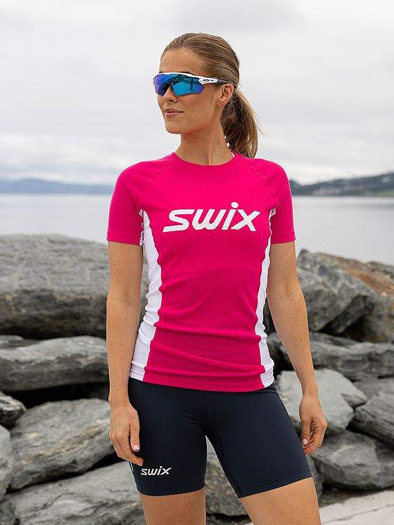 Swix RaceX Classic Short Sleeve Cherry Berry / Bright White