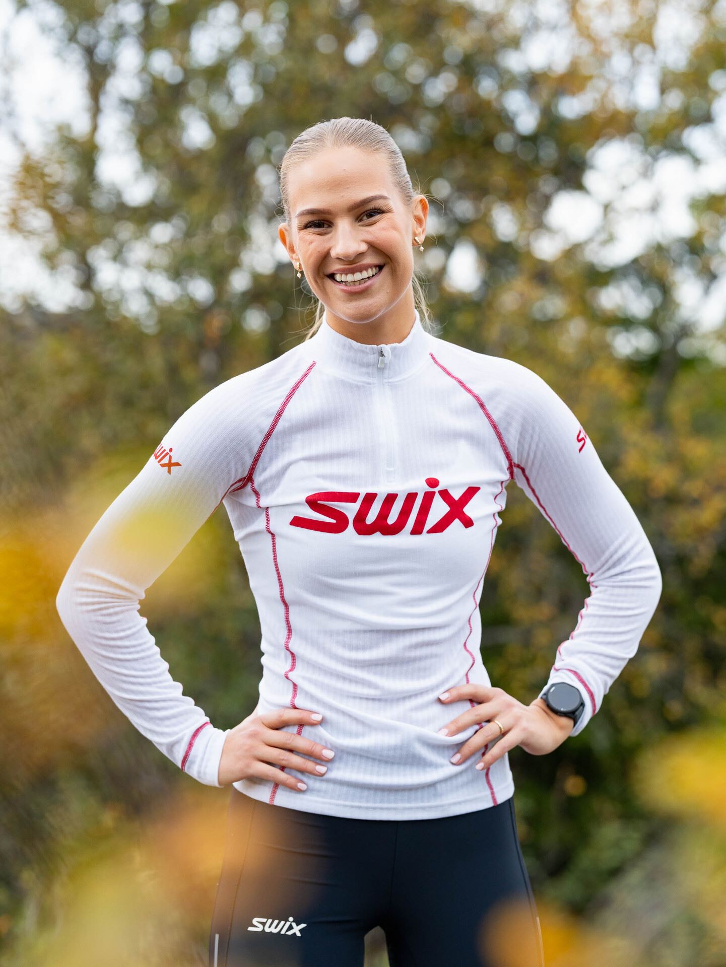 Swix RaceX Classic Half Zip Bright White / Swix Red