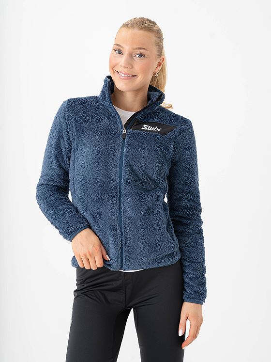 Swix Infinity Pile Midlayer Full-Zip Lake Blue