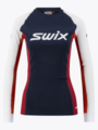 Swix RaceX Bodywear Long Sleeve Dark navy/ Rhubarb red