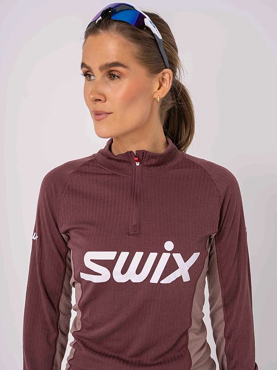 Swix RaceX Bodywear Half Zip Plum/Light Plum