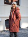 Twentyfour Mellow Vattert Parkas Rødbrun - Get Inspired Exclusive Collection