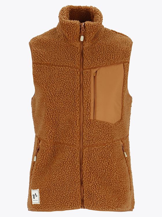 Twentyfour Finse Pile Vest Cognac