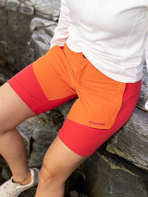 Twentyfour Flåm 2.0 Light Softshell Shorts Rodorange