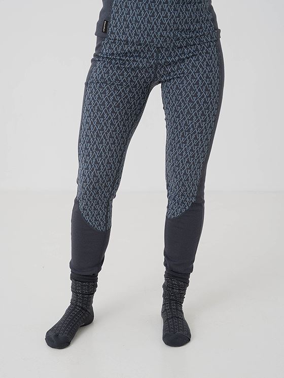 Twentyfour Finse Ull Tights Blekkblå