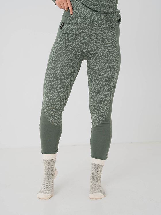 Twentyfour Finse Ull Tights Mellomgrønn