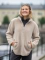 Twentyfour Mode Pile Half Zip Lys beige