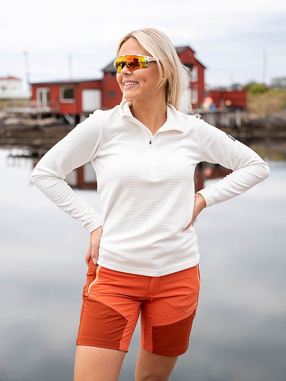 Twentyfour Flåm Half Zip Fleece Hvit