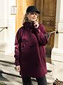 Twentyfour Mode 3-Lags Poncho Mørk Burgunder