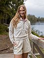 Twentyfour Mode Cozy Half-Zip Gråhvit