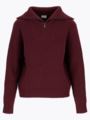 Twentyfour Mode Rib Half Zip Knit Burgunder