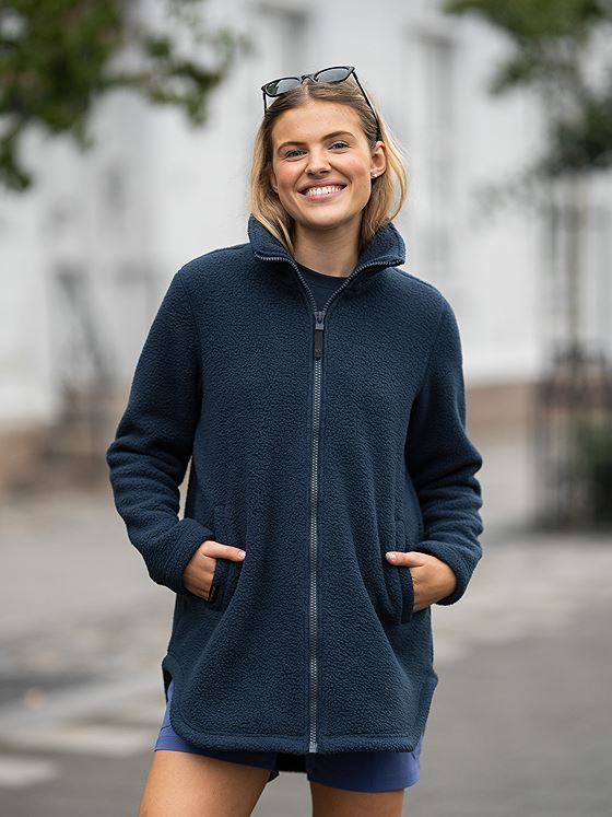 Twentyfour Mode Pile Jakke Marine