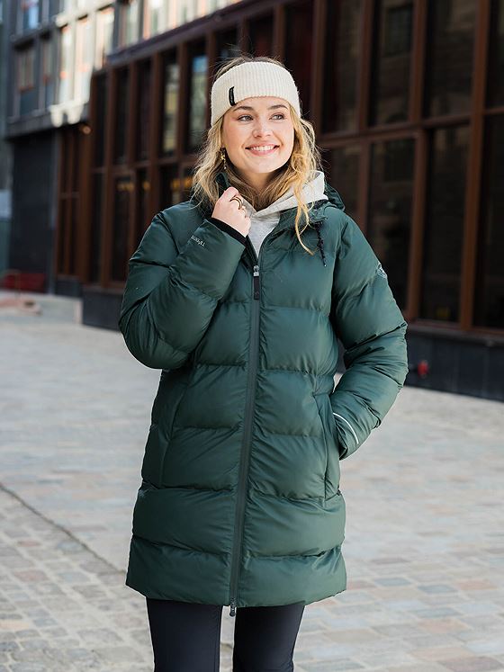 Twentyfour Mode PU Parkas Dyp Grønn