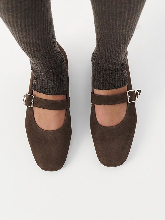 Vagabond Jolin Strap Suede Mørkebrun Semsket Skinn