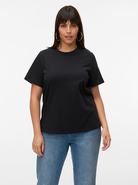 Vero Moda Curve Paulina Short Sleeve T-Shirt Black