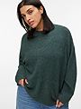 Vero Moda Curve Boom Long Sleeve O-Neck Pullover Balsam Green MELANGE
