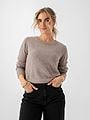 Vila Viril O-Neck Long Sleeve Knit Top Falcon Melange