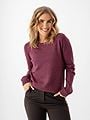 Vila Viril O-Neck Long Sleeve Knit Top Fig Dark Melange