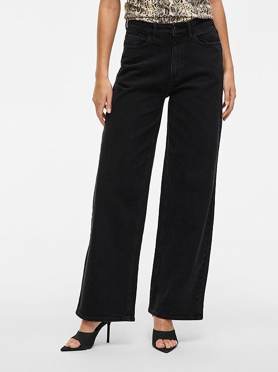 Vila Freya Jaf High Waist Jeans Black Denim