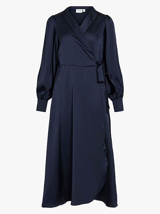 Vila Enna Ravenna Ankle Wrap Dress Navy Blazer