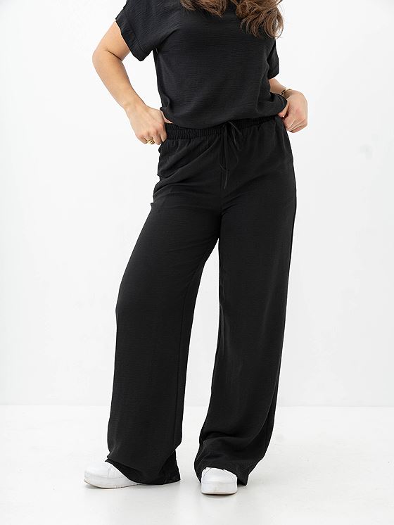 Vila Josa High Waist Wide Pants Black Beauty