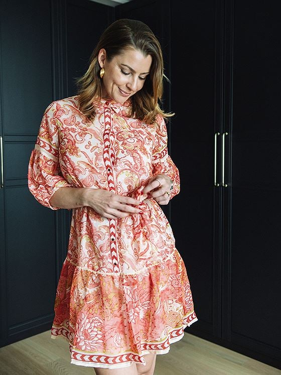 Vila Praya V-Neck Printed Short Dress Birch DUBARRY AURORA PALE BANANA WOOD THRUSH