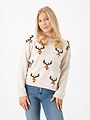 Vila Marcipel Long Sleeve Pullover Birch Reindeer