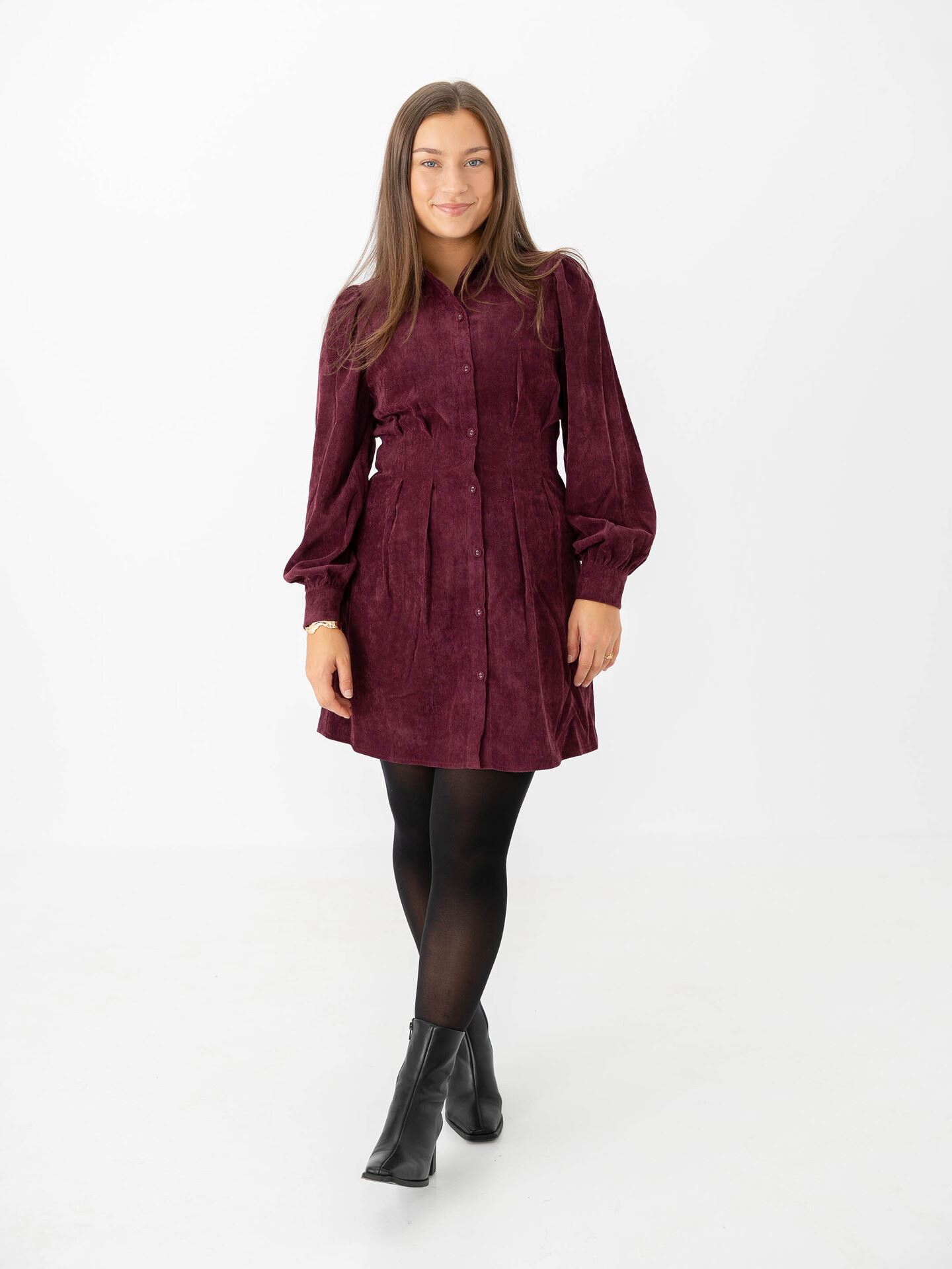 Vila Cordu Long Sleeve Shirt Dress Fig