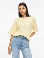 Vila Liga 2/4 O-Neck Knit Top Pastel Yellow