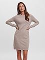 Vero Moda Doffy Long Sleeve O-Neck Dress Sepia Tint