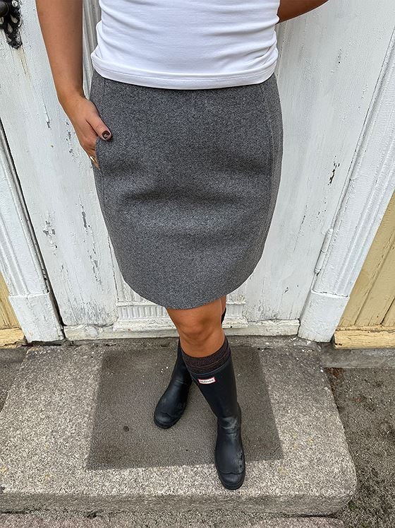 Vero Moda Fortune Allison High Waist Short Skirt Medium Grey Melange