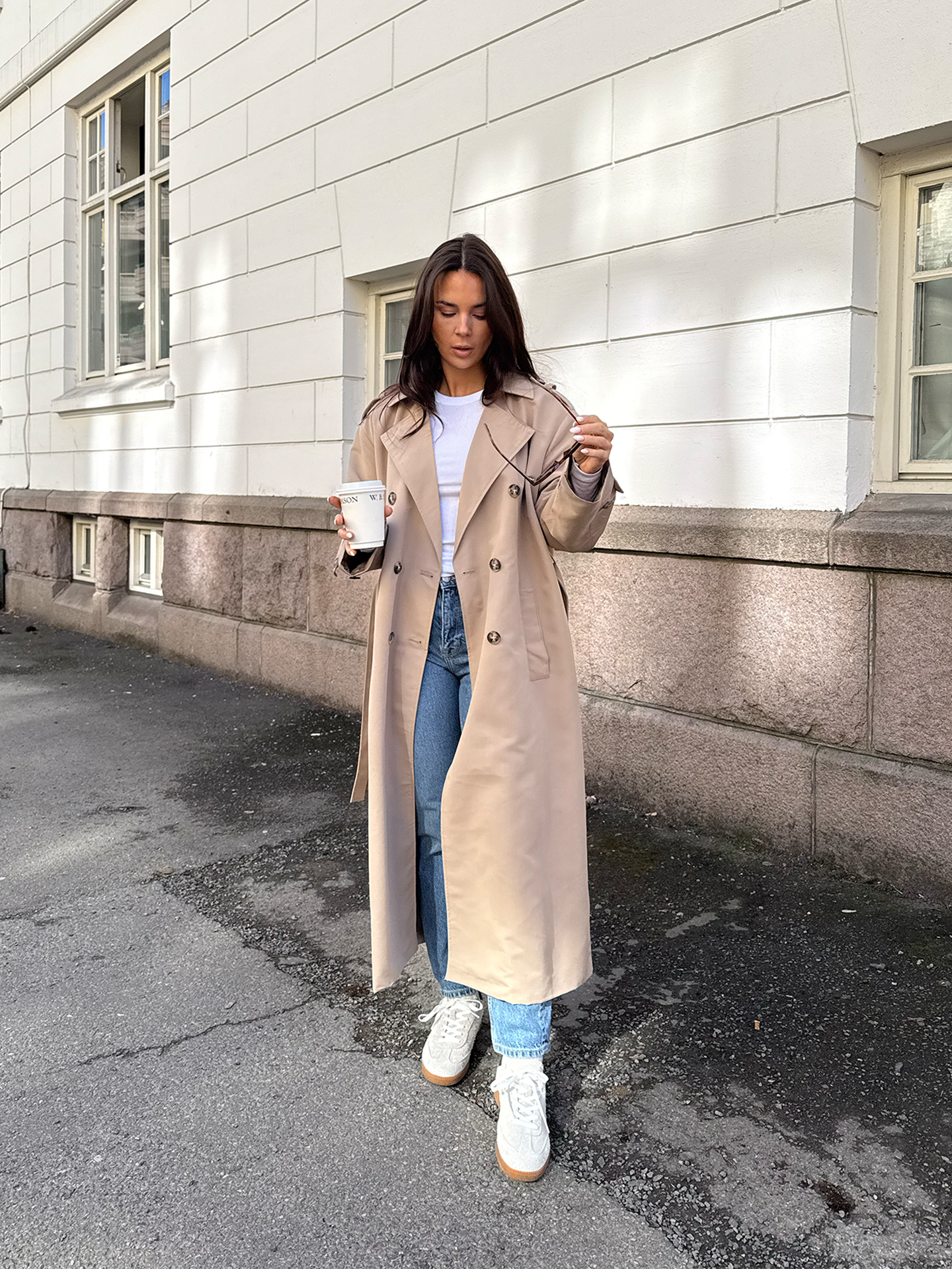 Vero Moda Chole Long Trenchcoat Silver Mink