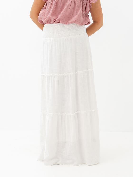 Vero Moda Aware Keeley High Waist Long Skirt Snow White