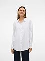 Vero Moda Nora Long Sleeve Oversize Shirt Bright White