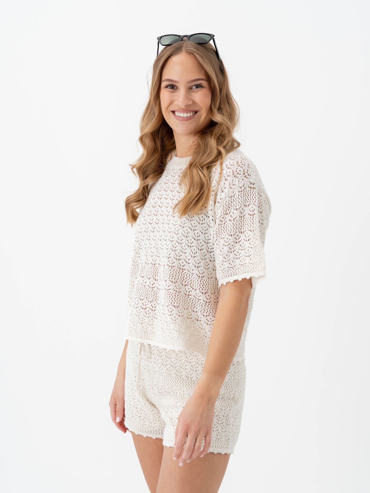 Vero Moda Manila 2/4 O-Neck Pullover - Beige | Getinspired.no