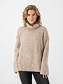 Vero Moda Ingrid Long Sleeve Roll Neck Pullover Silver Mink