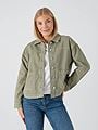 Vero Moda Jamie Long Sleeve Denim Shacket Laurel Wreath Washed