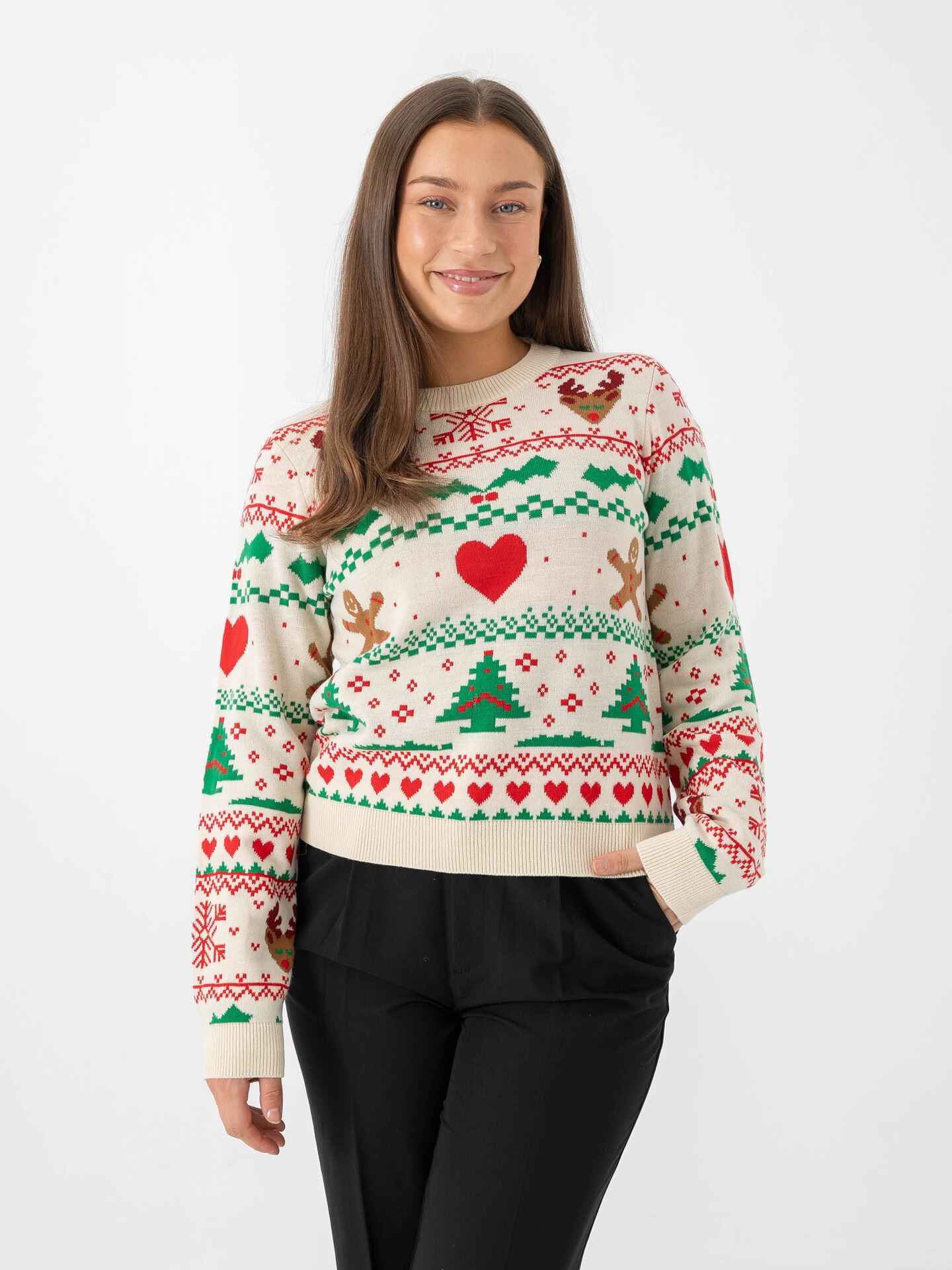 Vero Moda New Christmas Stuff Long Sleeve O-Neck XMAS Birch
