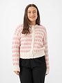 Vero Moda Lisa Long Sleeve O-Neck Cardigan Birch w. Rose Elegance Stitch
